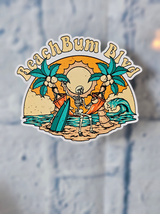 BeachBum Blvd Logo Sticker