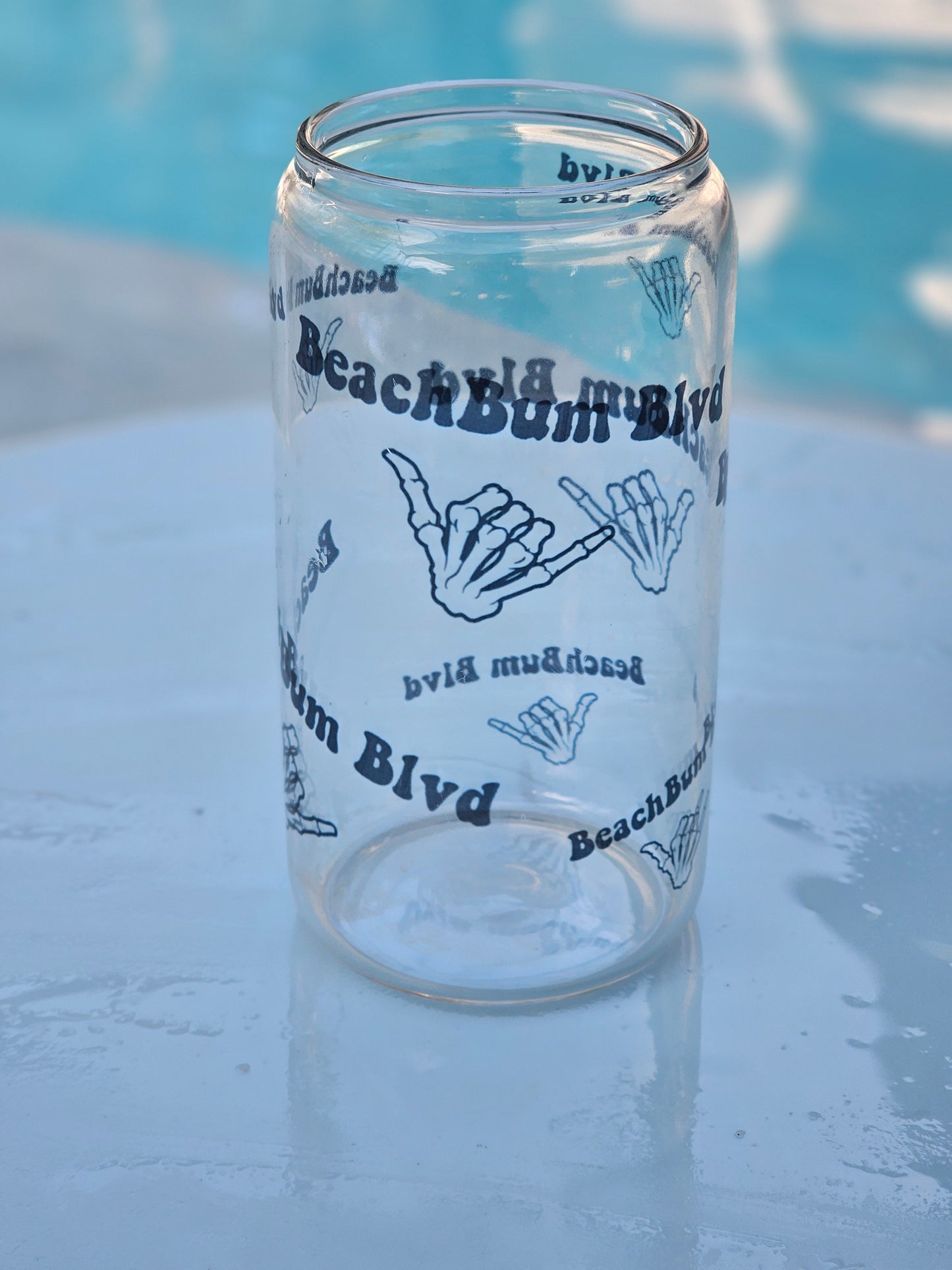 BeachBum Blvd 16 oz Clear glass