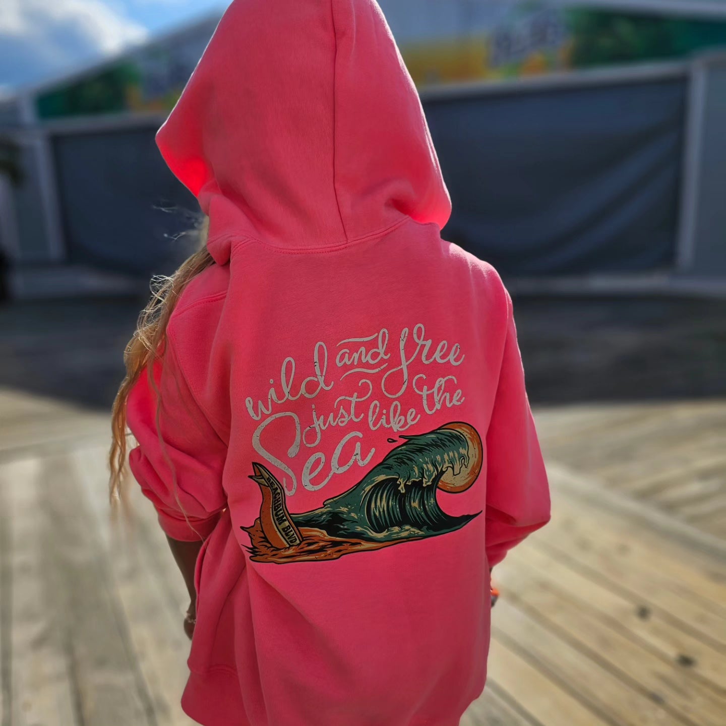 Pink Wild & Free Zip up Hoodie