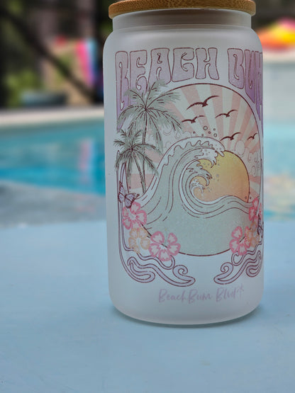 Avianna BeachBum 16 oz frosted glass