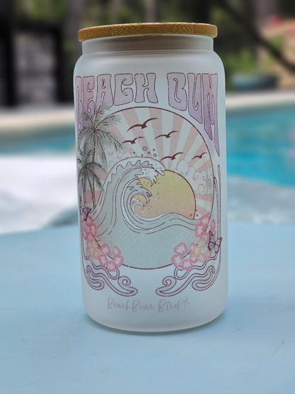 Avianna BeachBum 16 oz frosted glass